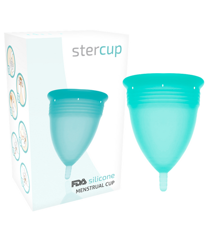 STERCUP - COUPE MENSTRUELLE EN SILICONE FDA AIGUE-MARINE - TAILLE L by STERCUP