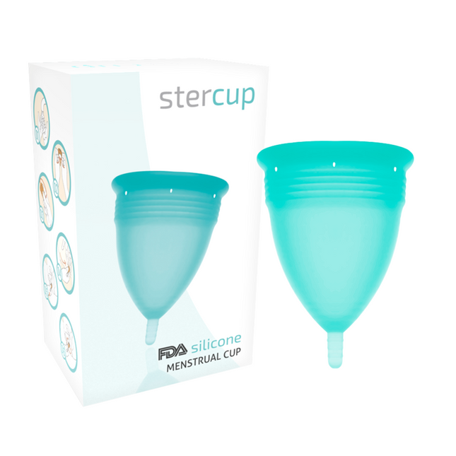 STERCUP - COUPE MENSTRUELLE EN SILICONE FDA AIGUE-MARINE - TAILLE L by STERCUP