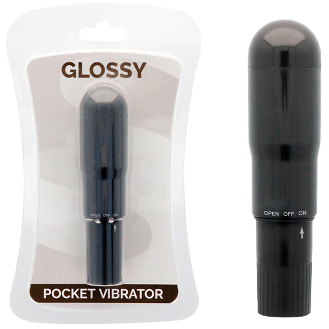 GLOSSY - VIBRATEUR DE POCHE NOIR - Concombre Boutique