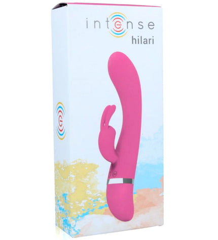 INTENSE - VIBRATEUR DE LUXE EN SILICONE ROSE HILARI - Concombre Boutique
