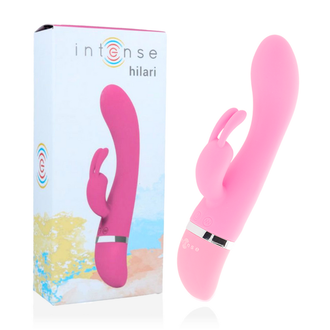 INTENSE - VIBRATEUR DE LUXE EN SILICONE ROSE HILARI - Concombre Boutique