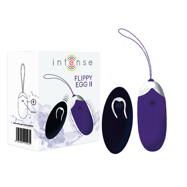 INTENSE - OEUF VIBRANT FLIPPY II AVEC TÉLÉCOMMANDE VIOLET - Concombre Boutique