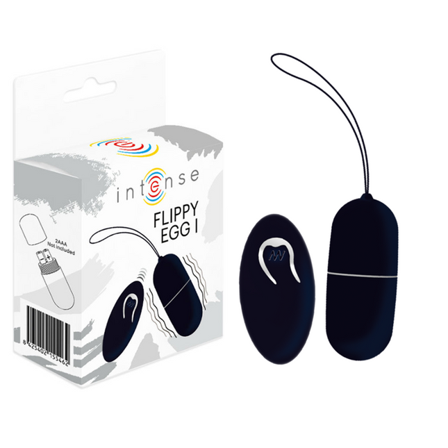 INTENSE - OEUF VIBRANT FLIPPY I AVEC TÉLÉCOMMANDE NOIR - Concombre Boutique