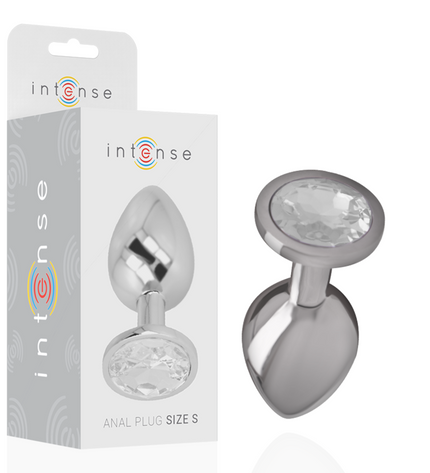 INTENSE - PLUG ANAL EN MÉTAL ALUMINIUM AVEC CRISTAL DARGENT TAILLE S by INTENSE ANAL TOYS
