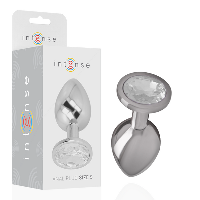 INTENSE - PLUG ANAL EN MÉTAL ALUMINIUM AVEC CRISTAL DARGENT TAILLE S by INTENSE ANAL TOYS