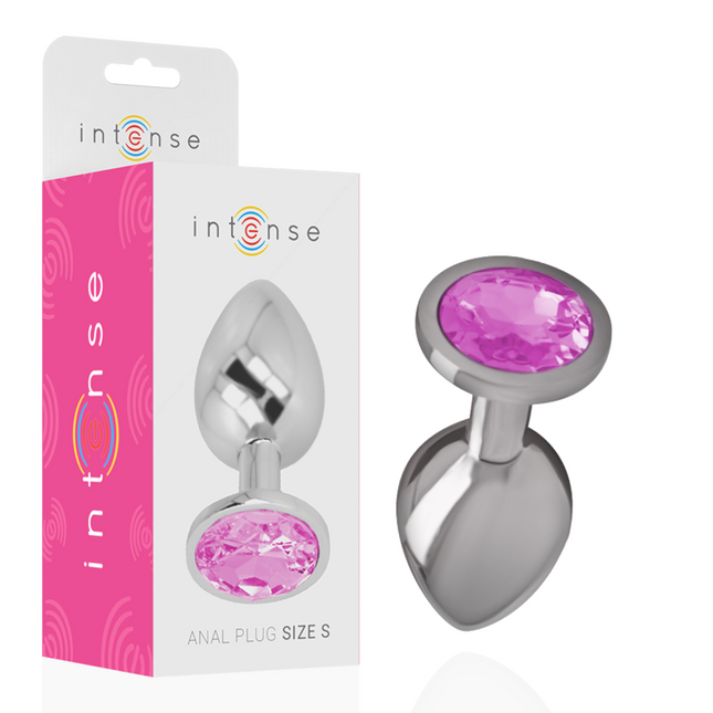 INTENSE - PLUG ANAL EN MÉTAL ALUMINIUM AVEC CRISTAL ROSE TAILLE S by INTENSE ANAL TOYS