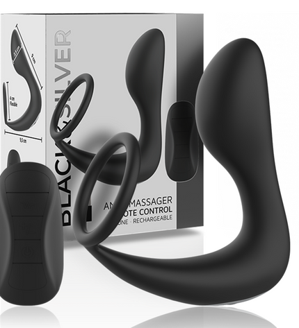 BLACK&SILVER - MASSEUR ANAL TÉLÉCOMMANDE RECHARGEABLE SILICONE NOIR by BLACK&SILVER