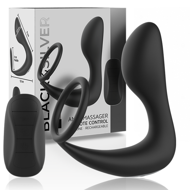 BLACK&SILVER - MASSEUR ANAL TÉLÉCOMMANDE RECHARGEABLE SILICONE NOIR by BLACK&SILVER