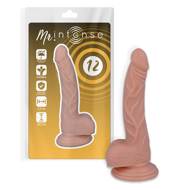 MR INTENSE - 12 PÉNIS RÉALISTE 18.2 CM -O- 2.5 CM - Concombre Boutique