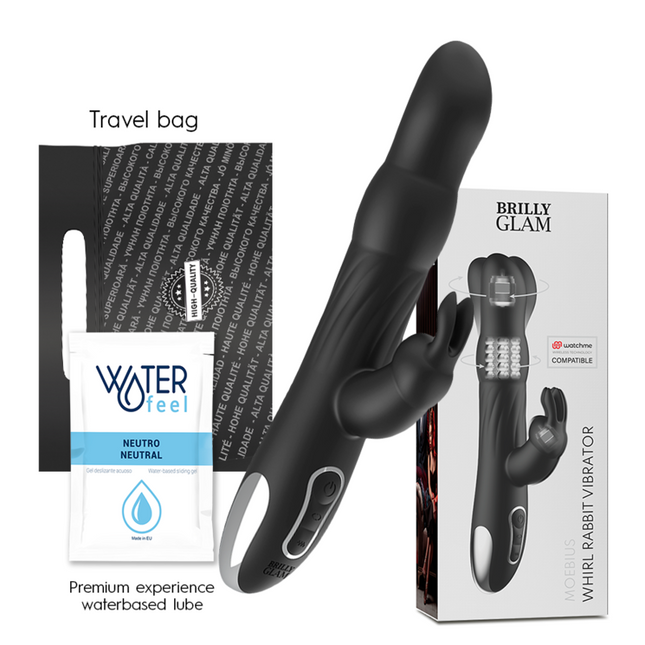BRILLY GLAM - MOEBIUS VIBROMASSEUR RABBIT ET ROTATIF + TÉLÉCOMMANDE WATCHME by BRILLY GLAM