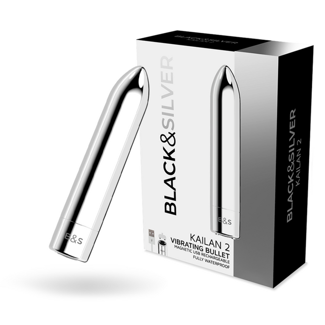 BLACK&SILVER - BALLE MAGNÉTIQUE VIBRANTE KAILAN 2 ARGENT by BLACK&SILVER
