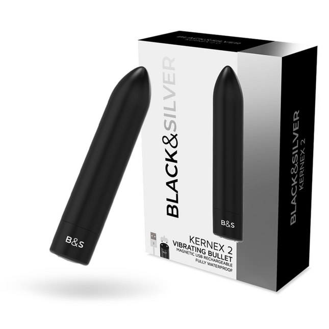 BLACK&SILVER - BALLE MAGNÉTIQUE VIBRANTE NOIRE KERNEX 2 by BLACK&SILVER