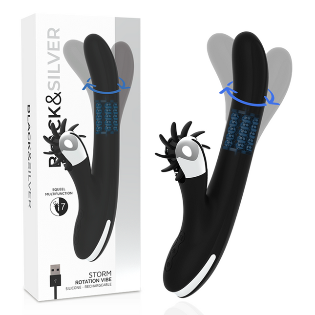 BLACK&SILVER - VIBE DE ROTATION DE TEMPÊTE DE LAPIN by BLACK&SILVER