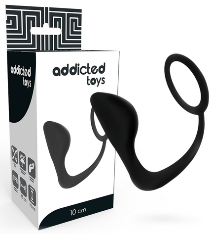 ADDICTED TOYS - PLUG ANAL AVEC ANNEAU PÉNIS NOIR by ADDICTED TOYS