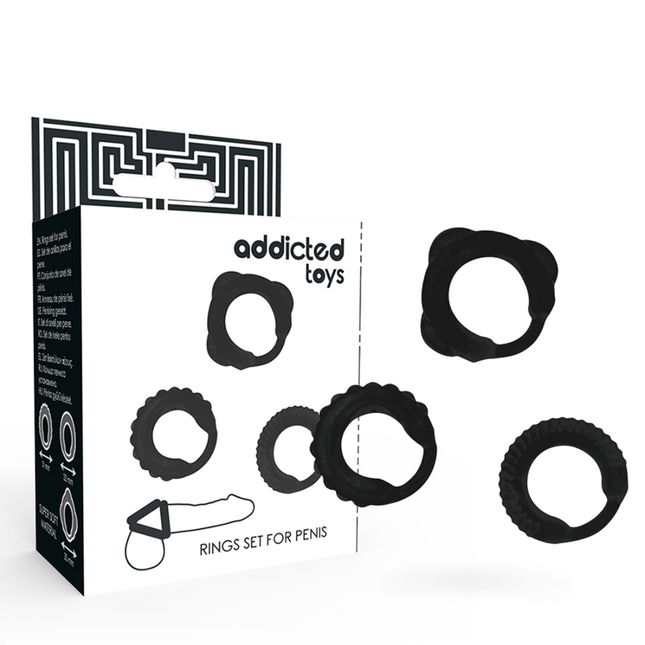ADDICTED TOYS - ENSEMBLE C-RING NOIR by ADDICTED TOYS
