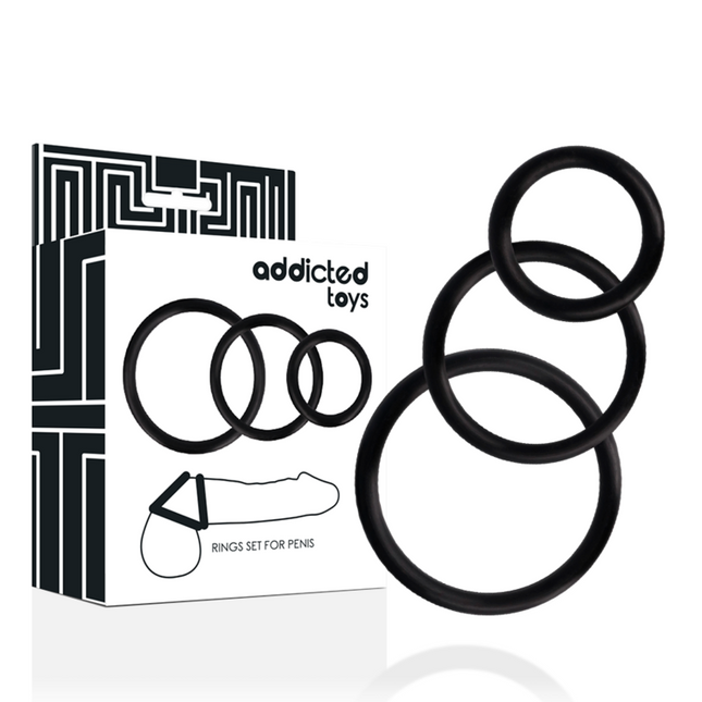 ADDICTED TOYS - ENSEMBLE DANNEAU POUR PÉNIS NOIR by ADDICTED TOYS