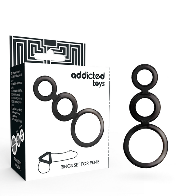 ADDICTED TOYS - ENSEMBLE DANNEAU POUR PÉNIS - FUMÉ by ADDICTED TOYS
