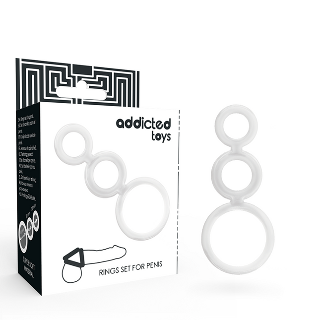 ADDICTED TOYS - ENSEMBLE DANNEAU POUR PÉNIS TRANSPARENT by ADDICTED TOYS