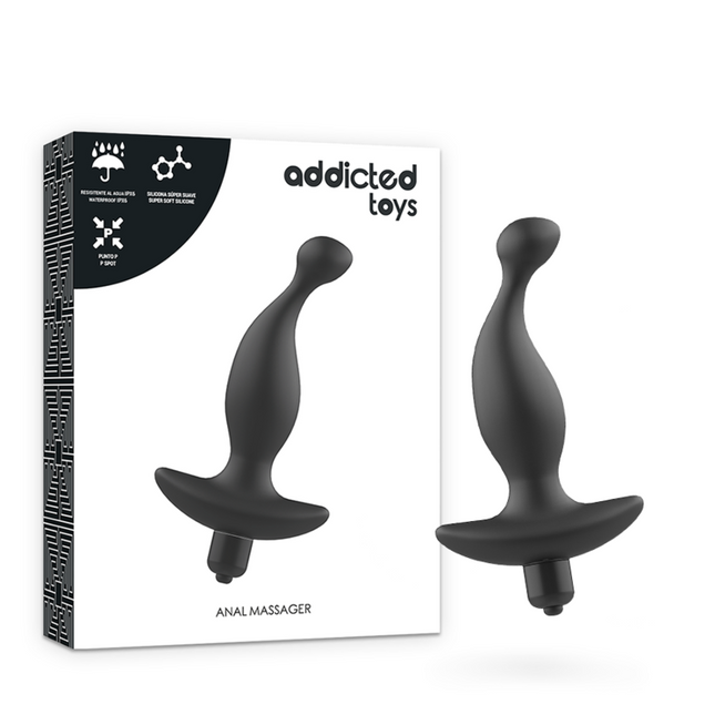 ADDICTED TOYS - MASSEUR ANAL AVEC VIBRATION NOIRE MODÈLE 1 by ADDICTED TOYS
