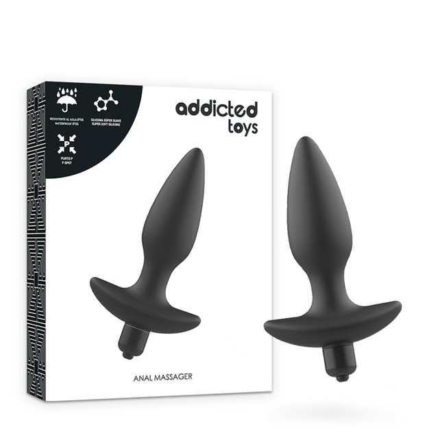 ADDICTED TOYS - MASSAGER PLUG ANAL AVEC VIBRATION NOIR by ADDICTED TOYS