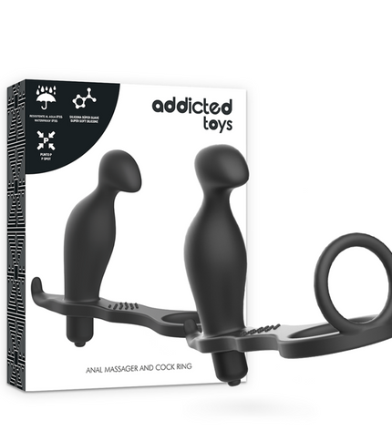 ADDICTED TOYS - PLUG ANAL AVEC ANNEAU EN SILICONE NOIR 12 CM by ADDICTED TOYS