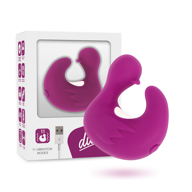 COVERME - DÉ À DÉS À CANARD RECHARGEABLE EN SILICONE STIMULANT DUCKYMANIA - Concombre Boutique