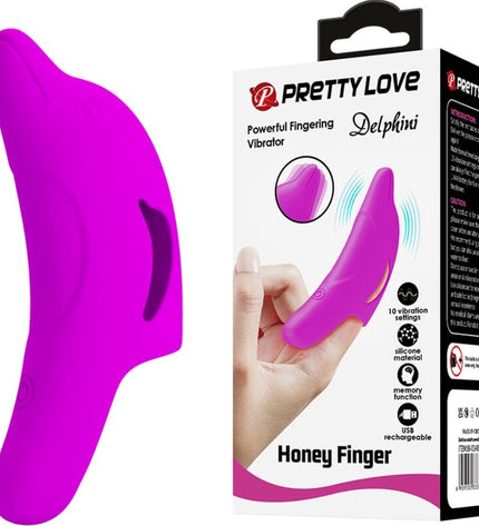PRETTY LOVE - PUISSANT STIMULATEUR DE DOIGTS VIOLET DELPHINI by PRETTY LOVE