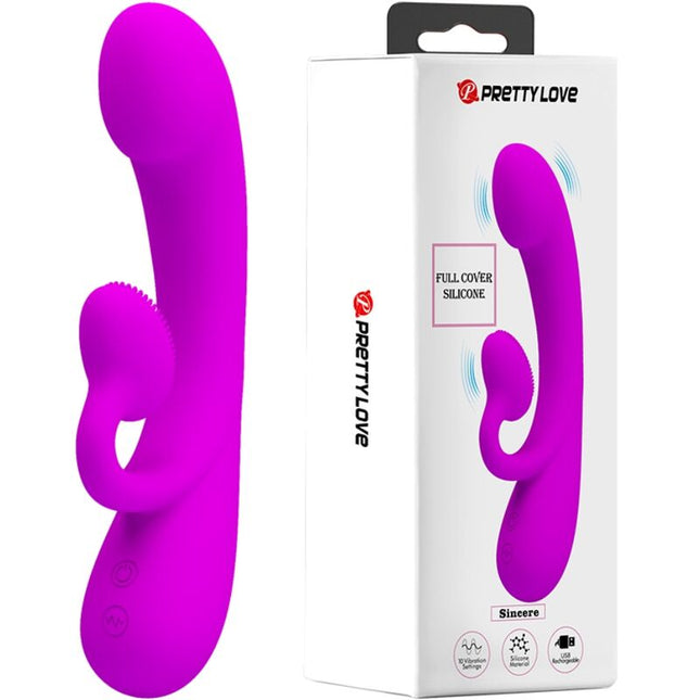 PRETTY LOVE - VIBRATEUR ET SUCCION CLITORISÉ EN SILICONE SINCÈRE VIOLET by PRETTY LOVE