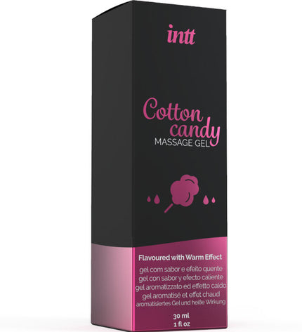 INTT MASSAGE & ORAL SEX - GEL DE MASSAGE SAVEUR COTTON BABE À PAPA ET EFFET CHAUFFANT by INTT MASSAGE & ORAL SEX