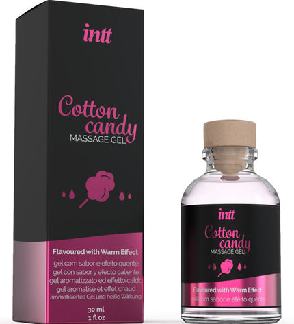 INTT MASSAGE & ORAL SEX - GEL DE MASSAGE SAVEUR COTTON BABE À PAPA ET EFFET CHAUFFANT by INTT MASSAGE & ORAL SEX
