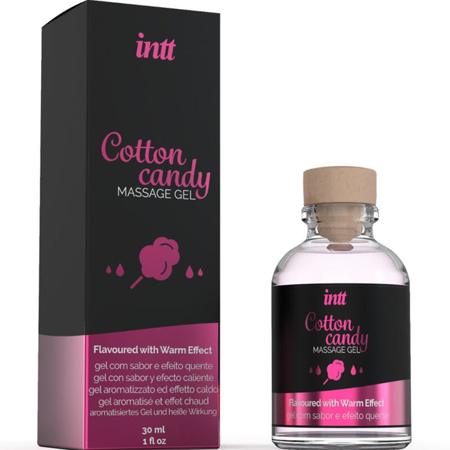 INTT MASSAGE & ORAL SEX - GEL DE MASSAGE SAVEUR COTTON BABE À PAPA ET EFFET CHAUFFANT by INTT MASSAGE & ORAL SEX