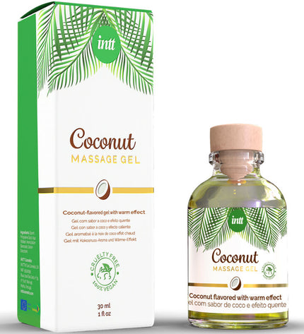 INTT - GEL DE MASSAGE VÉGAN AU SAVEUR DE COCO ET EFFET CHAUFFANT by INTT VEGAN LINE