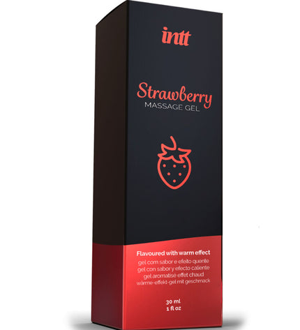 INTT MASSAGE & ORAL SEX - GEL DE MASSAGE EFFET CHAUD SAVEUR FRAISE by INTT MASSAGE & ORAL SEX