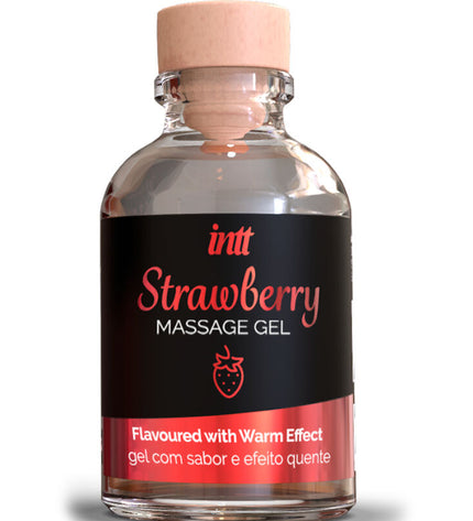 INTT MASSAGE & ORAL SEX - GEL DE MASSAGE EFFET CHAUD SAVEUR FRAISE by INTT MASSAGE & ORAL SEX