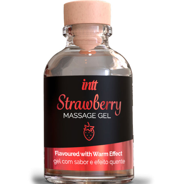 INTT MASSAGE & ORAL SEX - GEL DE MASSAGE EFFET CHAUD SAVEUR FRAISE by INTT MASSAGE & ORAL SEX