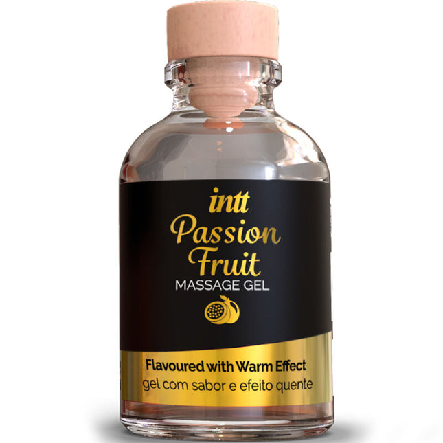 INTT MASSAGE & ORAL SEX - GEL DE MASSAGE SAVEUR FRUIT DE LA PASSION AVEC EFFET CHALEUR by INTT MASSAGE & ORAL SEX