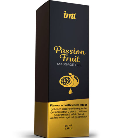 INTT MASSAGE & ORAL SEX - GEL DE MASSAGE SAVEUR FRUIT DE LA PASSION AVEC EFFET CHALEUR by INTT MASSAGE & ORAL SEX