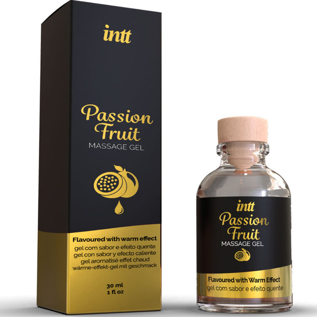INTT MASSAGE & ORAL SEX - GEL DE MASSAGE SAVEUR FRUIT DE LA PASSION AVEC EFFET CHALEUR by INTT MASSAGE & ORAL SEX