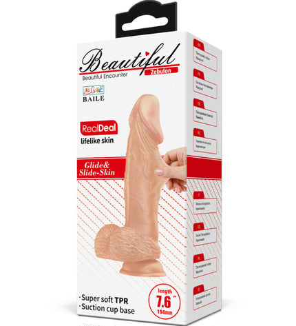 BAILE - BEAUTIFUL ENCOUNTER ZEBULON GODEMICHET RÉALISTE FLEXIBLE 19,4 CM NATUREL by BAILE DILDOS