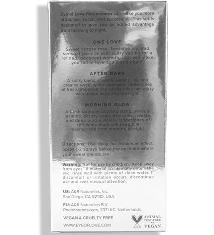 EYE OF LOVE - PARFUM EOL PHR 10 ML SET/3 - MORNING GLOW, ONE LOVE, AFTER DARK by EYE OF LOVE