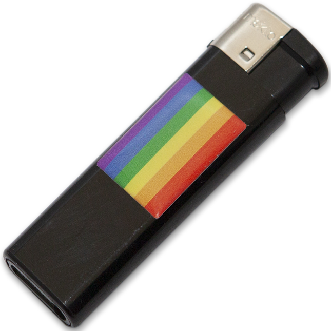 PRIDE - BRIQUET NOIR AVEC DRAPEAU LGBT by PRIDE