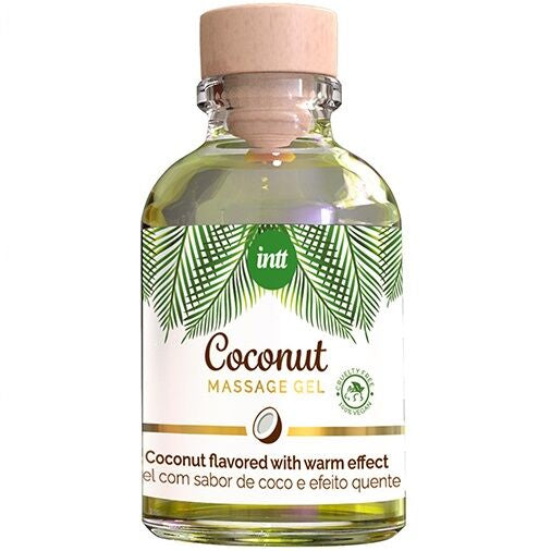 INTT - GEL DE MASSAGE VÉGAN AU SAVEUR DE COCO ET EFFET CHAUFFANT by INTT VEGAN LINE
