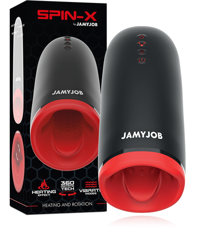 JAMYJOB - MASTURBATEUR CHAUFFANT ET ROTATION SPIN-X by JAMYJOB