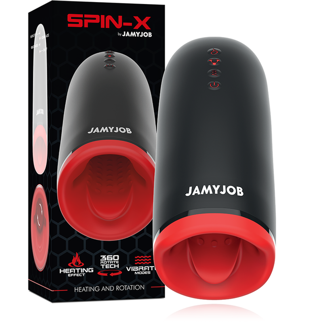JAMYJOB - MASTURBATEUR CHAUFFANT ET ROTATION SPIN-X by JAMYJOB