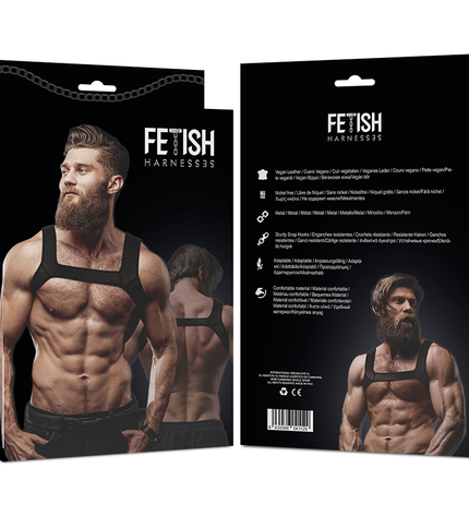 FETISH SUBMISSIVE ATTITUDE - HARNAIS DE POITRINE EN NÉOPRÈNE POUR HOMMES TAILLE L by FETISH SUBMISSIVE ATTITUDE