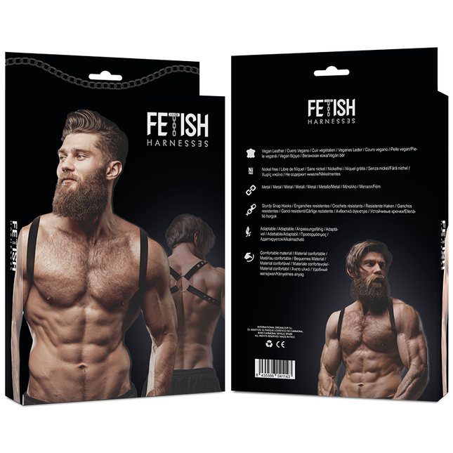 FETISH SUBMISSIVE ATTITUDE - HARNAIS DOS EN ÉCO-CUIR POUR HOMMES by FETISH SUBMISSIVE ATTITUDE