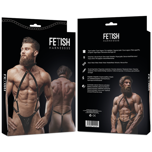 FETISH SUBMISSIVE ATTITUDE - HARNAIS JOCK STRAP EN CUIR ÉCOLOGIQUE POUR HOMMES by FETISH SUBMISSIVE ATTITUDE