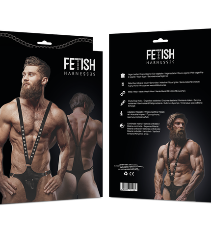 FETISH SUBMISSIVE ATTITUDE - HARNAIS EN CUIR ÉCOLOGIQUE EN FORME DE V POUR HOMMES by FETISH SUBMISSIVE ATTITUDE