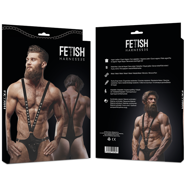 FETISH SUBMISSIVE ATTITUDE - HARNAIS EN CUIR ÉCOLOGIQUE EN FORME DE V POUR HOMMES by FETISH SUBMISSIVE ATTITUDE