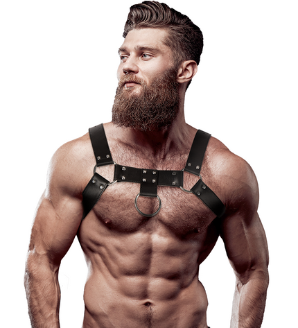 FETISH SUBMISSIVE ATTITUDE - HARNAIS DE POITRINE EN ÉCO-CUIR POUR HOMMES by FETISH SUBMISSIVE ATTITUDE